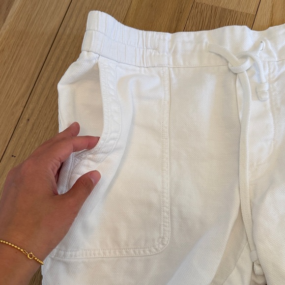 James Perse White Drawstring Shorts - Picture 4 of 6